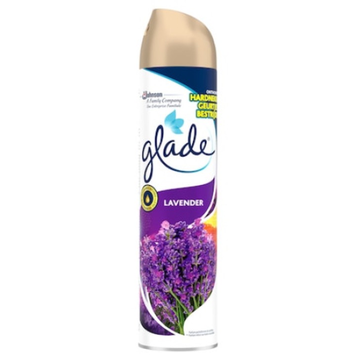 Odorizant Spray de Camera GLADE Lavender, 300 ml, Odorizant Glade cu Lavanda, Odorizant de Camera Glade, Odorizant Camera Glade, Odorizant Glade 300 ml, Glade Odorizant Lavanda, Odorizant cu Parfum de Lavanda
