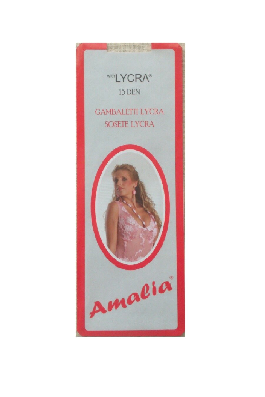 Set 2 perechi sosete Amalia, 15 den, Lycra, 1/4, One Size, Maro