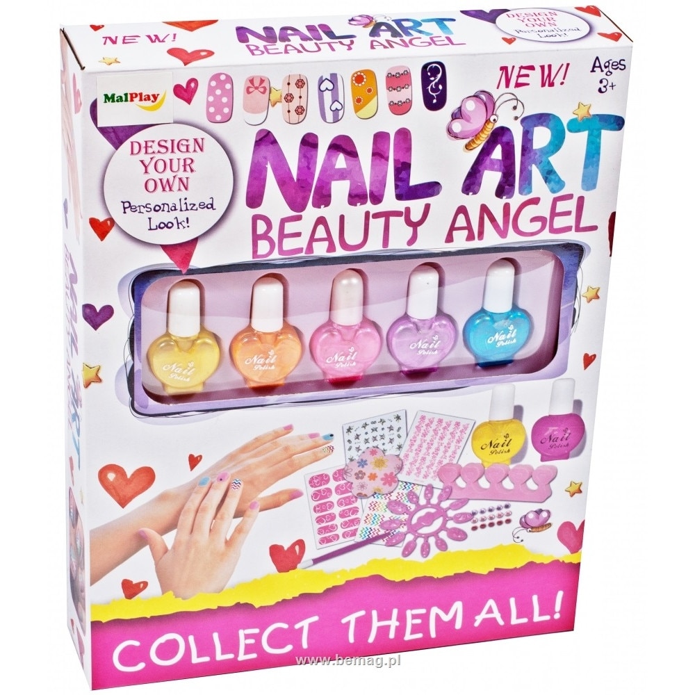 Kit unghii idealSTORE NAIL ART, Dimensiuni pachet 23 x 5 x 29 cm, Include OJE, Autocolante, Sclipici colorate, Un set de infrumusetare ideal pentru micile printese