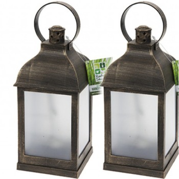 Set 2 felinare suspendate PMS pentru gradina, terasa, foisor, auriu Set 2 felinare suspendate PMS pentru gradina, terasa, foisor, auriu