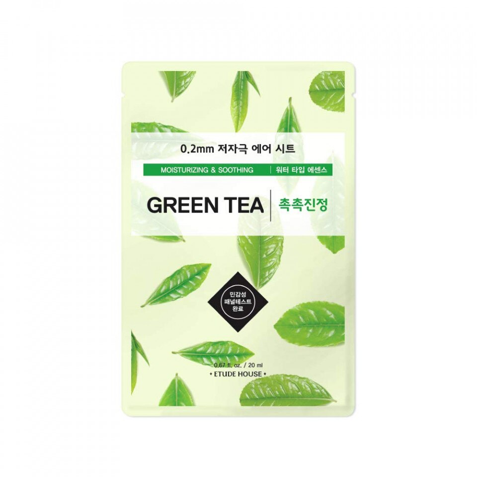 Masca servetel Etude House Therapy Air Mask, Ceai Verde, 20 ml