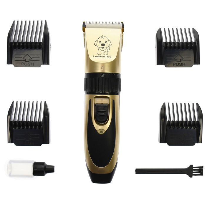 Masina de tuns animale, lama cu invelis din titan si cutit ceramic - PRO21574G
