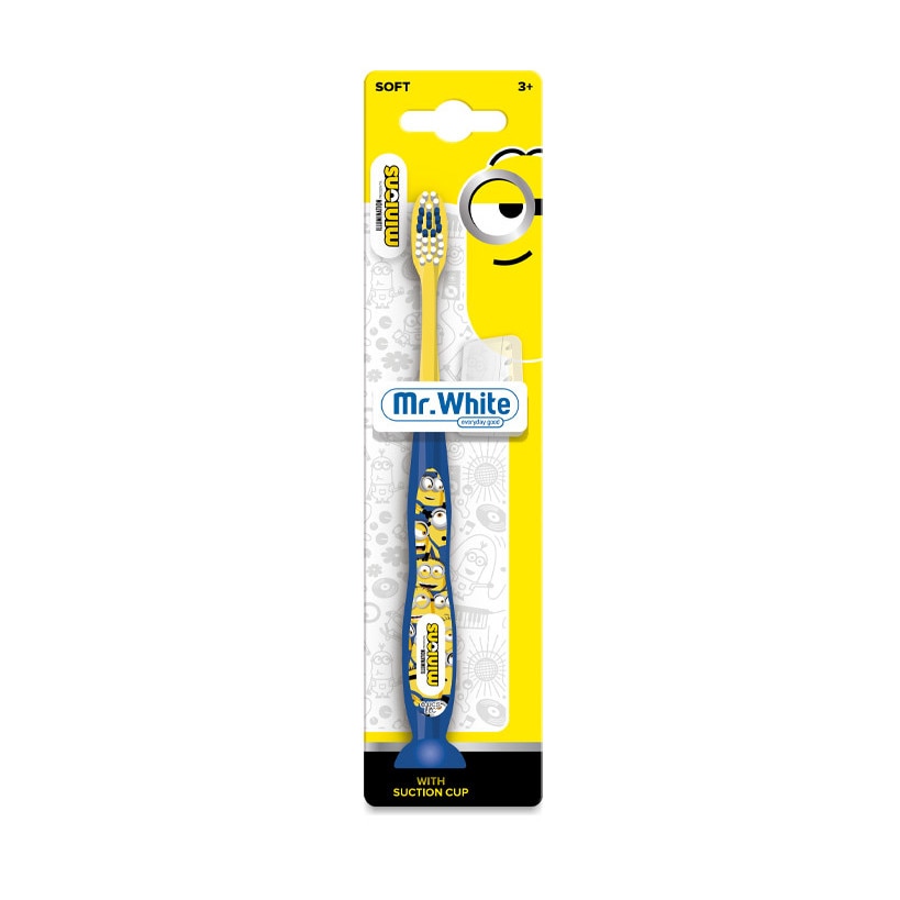 Periuta de dinti Minions cu ventuza si capac, Dr. Fresh, 36 luni+