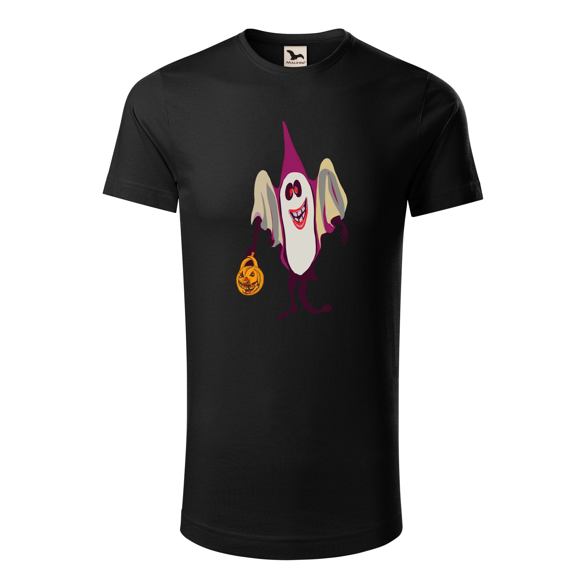 Tricou barbati clasic, Malfini, Ghost Halloween, Negru, S