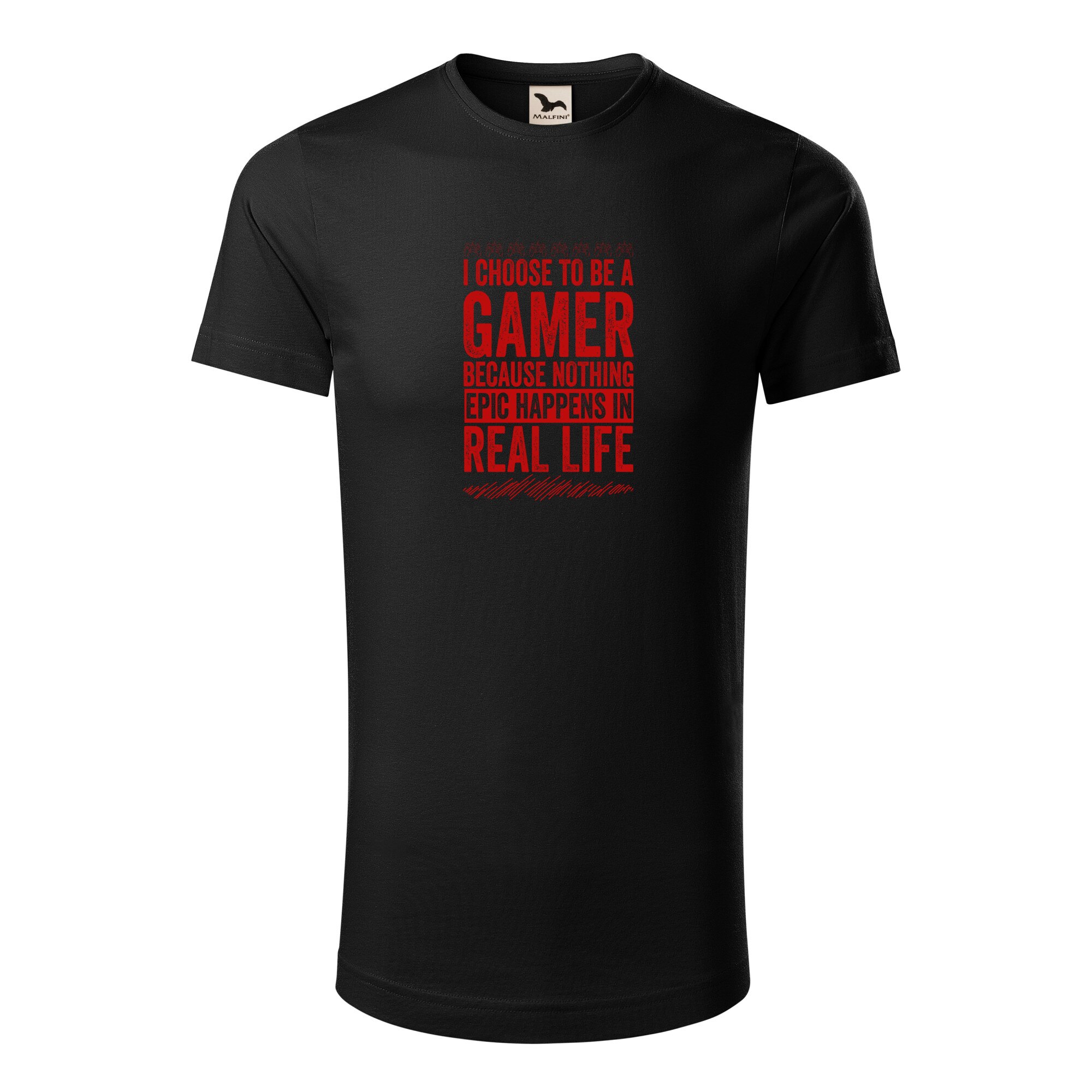 Tricou barbati clasic, Malfini, I am a gamer, Negru, S