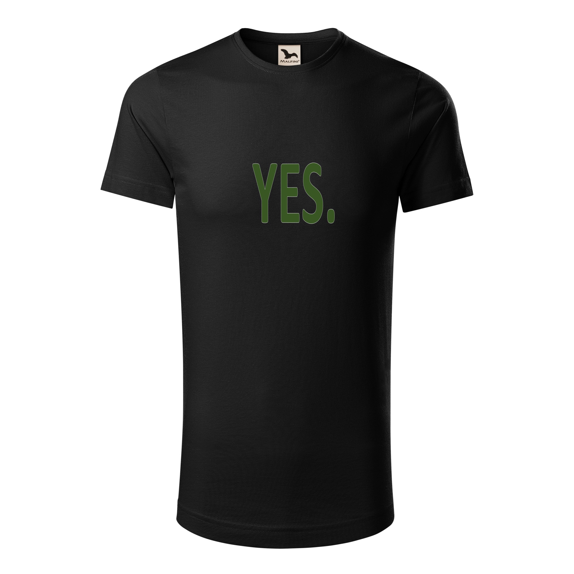 Tricou barbati clasic, Malfini, YES, Negru, S