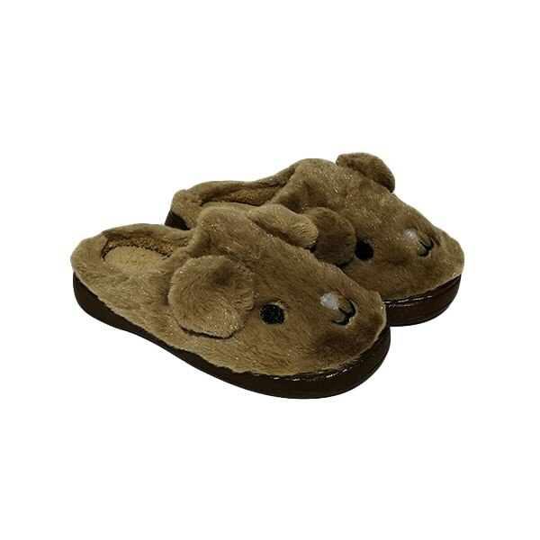 Papuci casa copii Trendd Happy, Unisex Maro