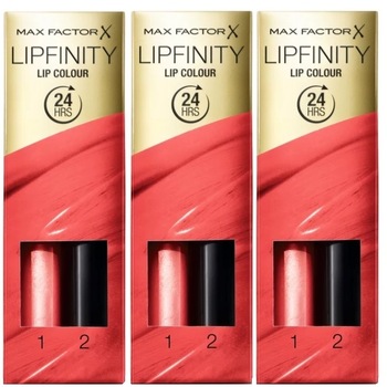 Pachet 3 X Max Factor Lipfinity, 146 Just Bewitching, 2.3 ml Pachet 3 X Max Factor Lipfinity, 146 Just Bewitching, 2.3 ml
