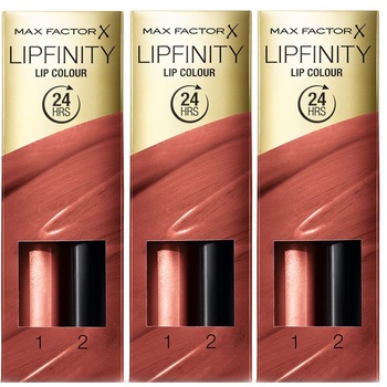 Pachet 3 X Max Factor Lipfinity, 150 Bare, 2.3 ml Pachet 3 X Max Factor Lipfinity, 150 Bare, 2.3 ml