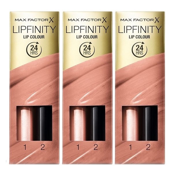 Pachet 3 X Max Factor Lipfinity, 006 Always Delicate, 2.3 ml