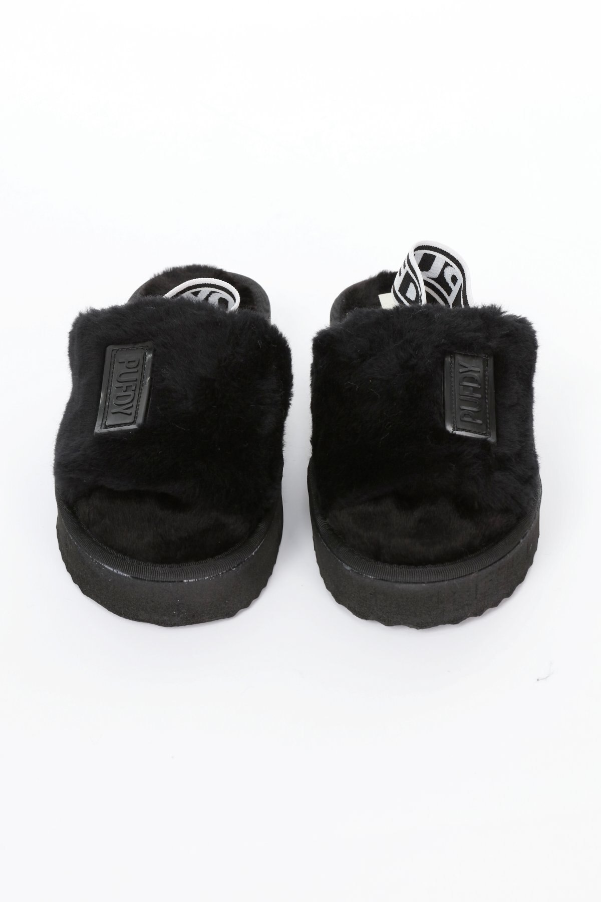 Papuci Casa Premier Collezione, blanita artificiala negru WSLPPFD