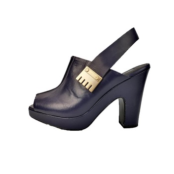 Sandale din piele intoarsa cu toc, Other Story, negru, Negru Sandale din piele intoarsa cu toc, Other Story, negru, Negru