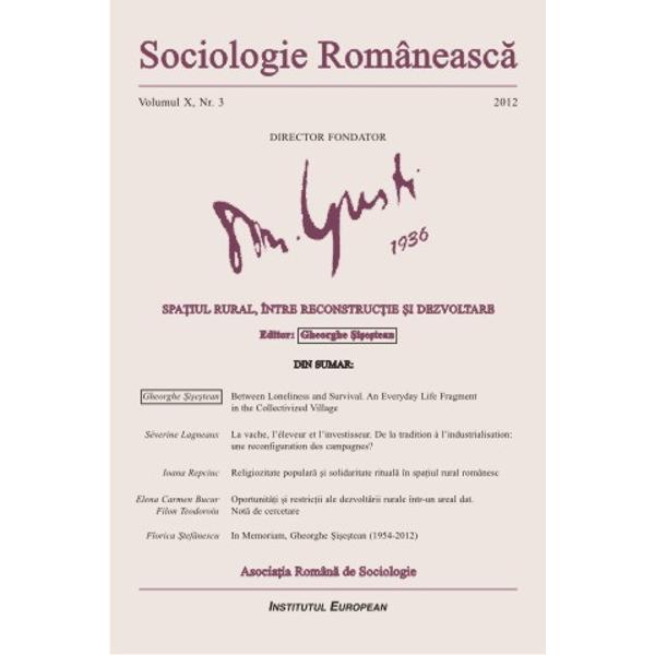 Sociologie Romaneasca Vol.x Nr.3 2012