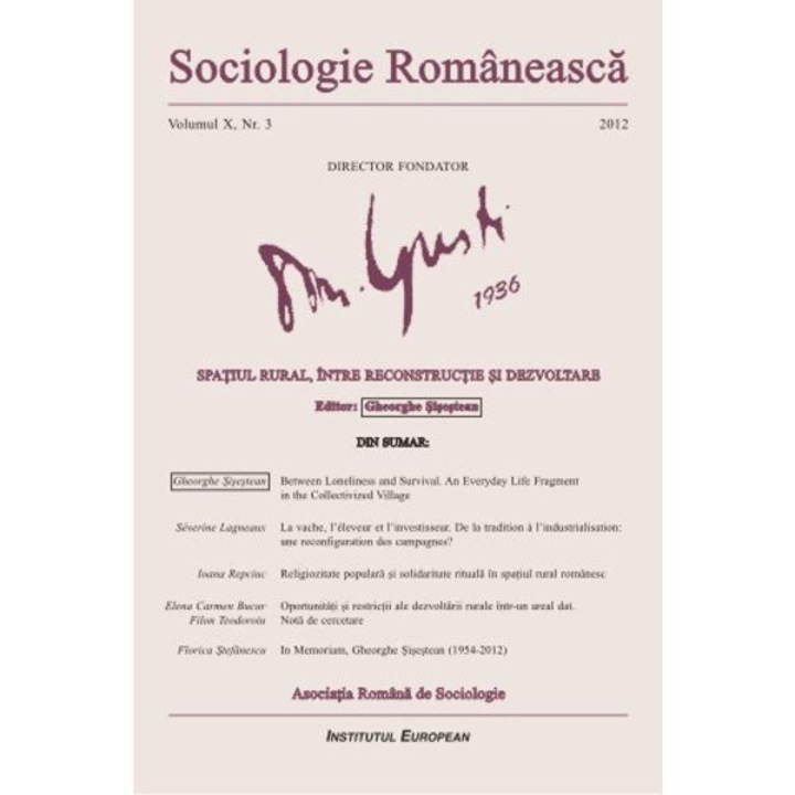 Sociologie Romaneasca Vol.x Nr.3 2012