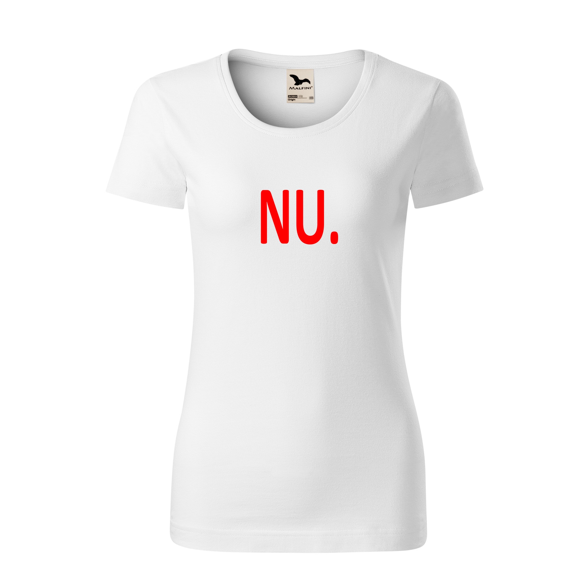 Tricou dama clasic, Malfini, NU, Alb, S