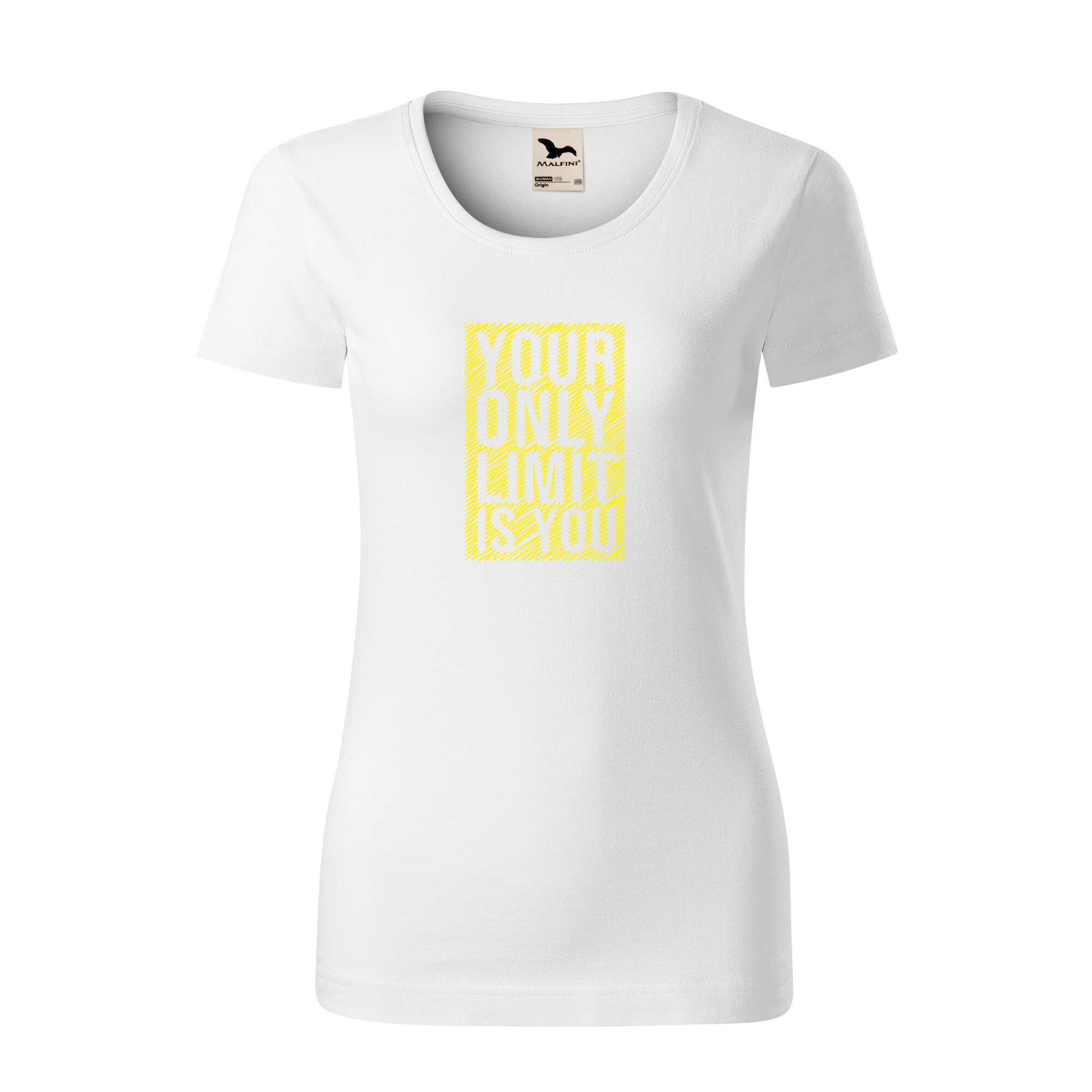 Tricou dama clasic, Malfini, Your only limit is you, Alb, L