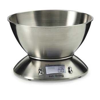 Cantar digital de bucatarie cu bol mare din otel inoxidabil Innoliving INN-127, 5 kg Cantar digital de bucatarie cu bol mare din otel inoxidabil Innoliving INN-127, 5 kg