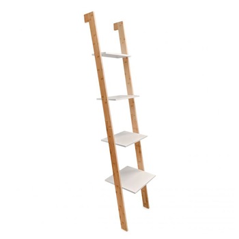 Raft biblioteca ECOTOYS, tip scara, din bambus, cu 4 rafturi, 161 x 34cm, 5kg Raft biblioteca ECOTOYS, tip scara, din bambus, cu 4 rafturi, 161 x 34cm, 5kg