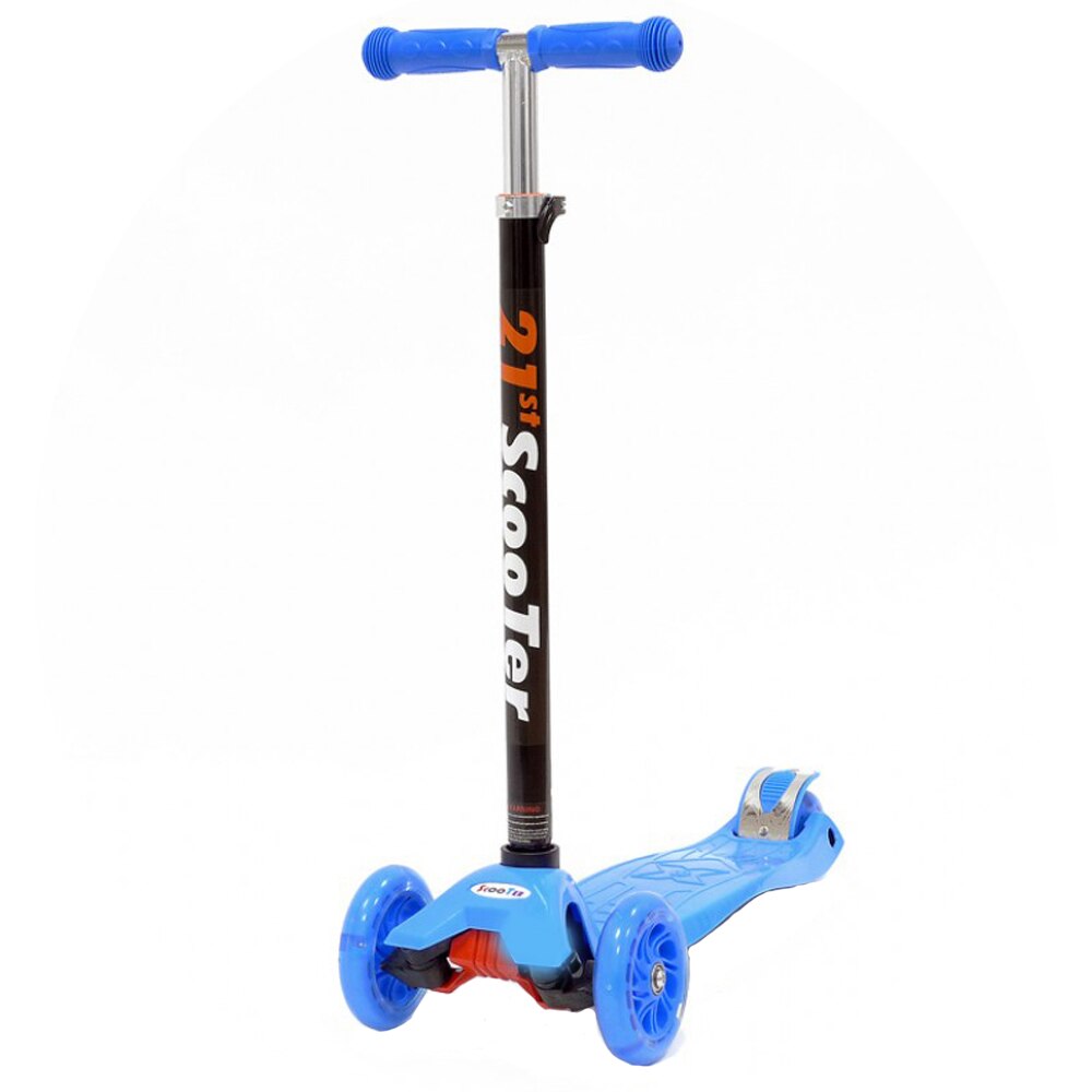 Trotineta copii, reglabila cu 3 roti si luminite multicolore, Albastru, PC614-A RCO®