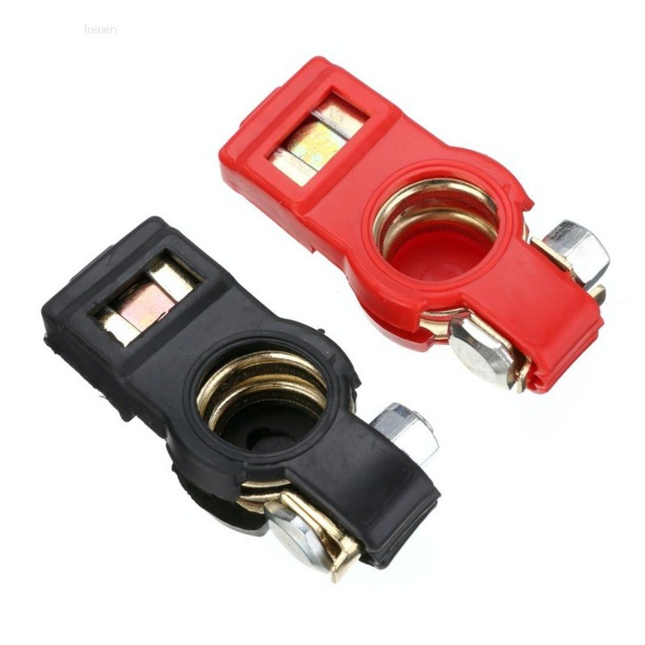 Borne baterii auto rosu negru cu cauciuc protectie completa