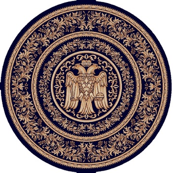 Covor Lotos, Model Bisericesc, 15032, Albastru, Rotund, 150x150 cm, 1800 gr/mp Covor Lotos, Model Bisericesc, 15032, Albastru, Rotund, 150x150 cm, 1800 gr/mp