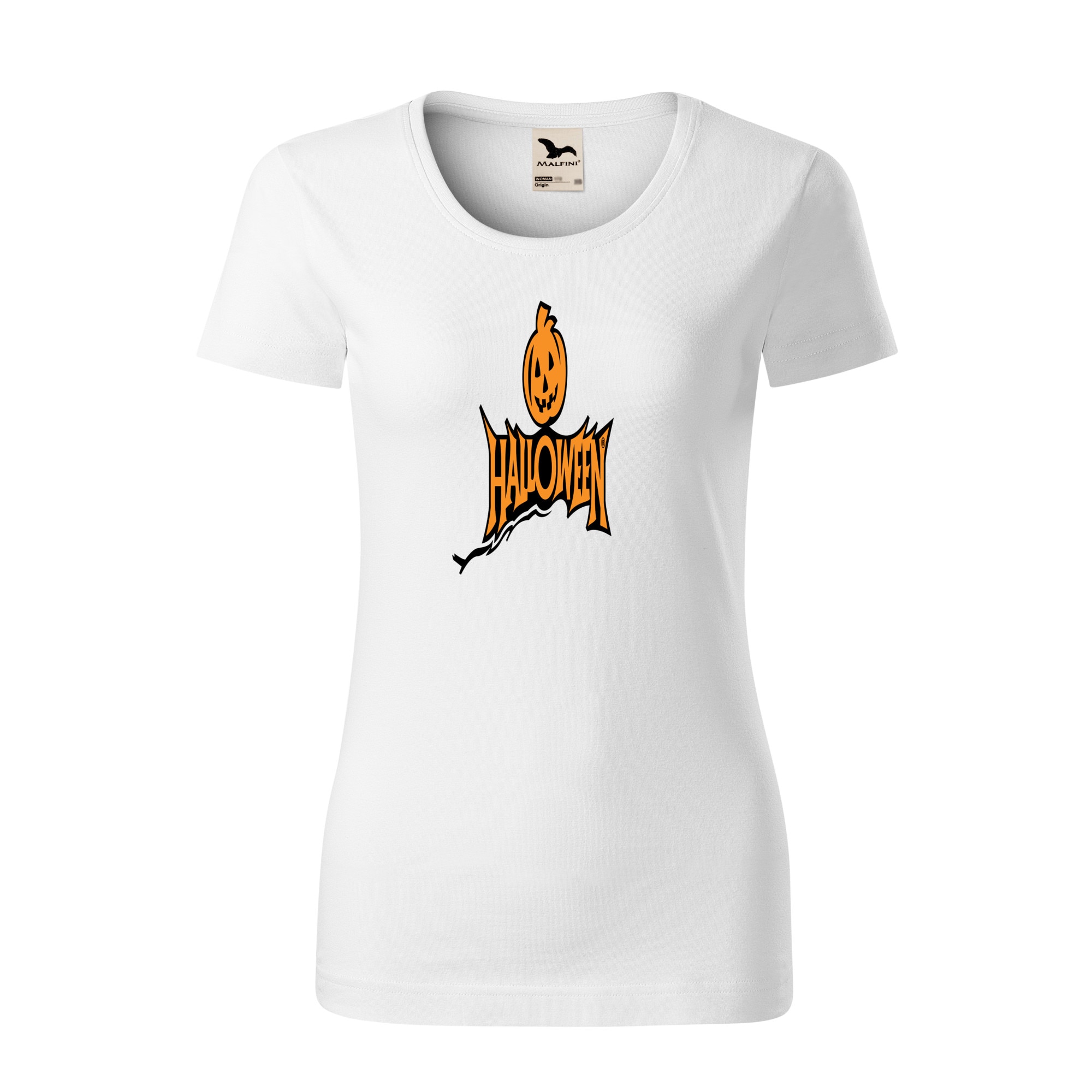 Tricou dama clasic, Malfini, Halloween, Alb, L