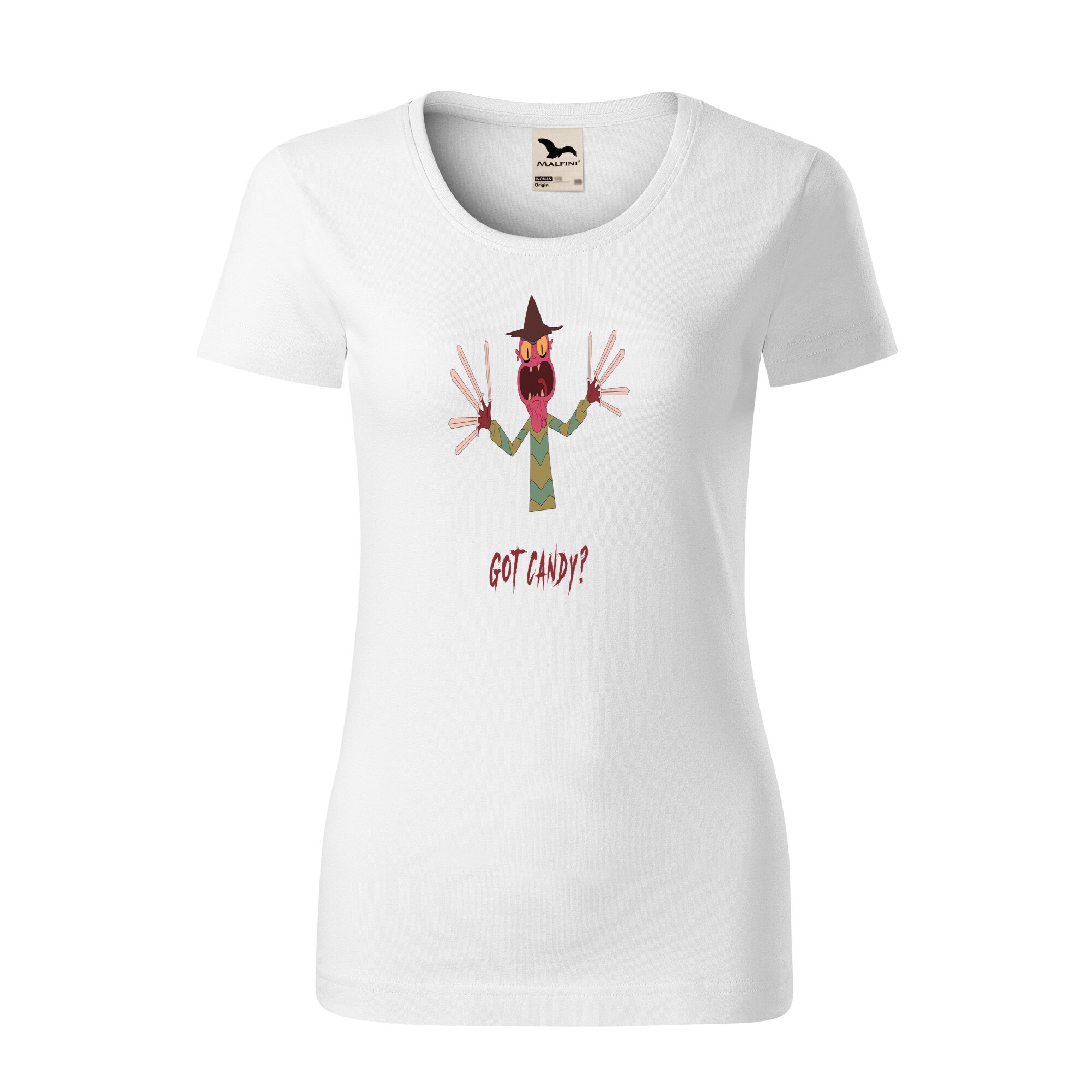 Tricou dama clasic, Malfini, Got Candy Halloween, Alb, M