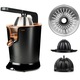 Storcator Citrice Profesional Taurus Easy Press 600, Putere 600W, Motor AC, Stoarcere Continua cu Brat de Presare, 2 Conuri si 2 Site Interchangeabile, Sistem Anti-Picurare, Corp din Inox, Design Negru Elegant
