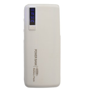 Baterie portabila, Power bank 20000 mAh, 3 porturi USB, alba