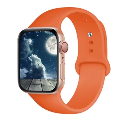 Curea compatibila cu Apple Watch 1 2 3 4 5 , Sport, Silicon, 40mm, Pastel Caisa