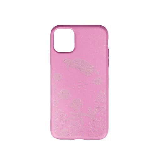 Husa de protectie Forever, Biodegradabile Bioio Ocean pentru iPhone 11 Pro Max, Roz