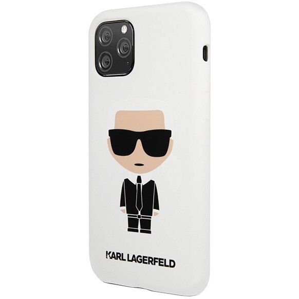 Husa de protectie Karl Lagerfeld Iconic Silicone Body pentru iPhone 11 Pro, White