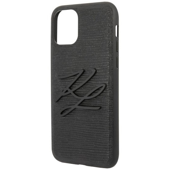 Husa de protectie Karl Lagerfeld Lizard pentru iPhone 11 Pro Max, Negru