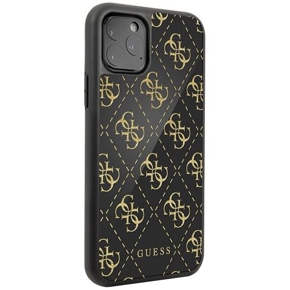 Husa de protectie Guess Double Layer Glitter pentru iPhone 11 Pro Max, Black