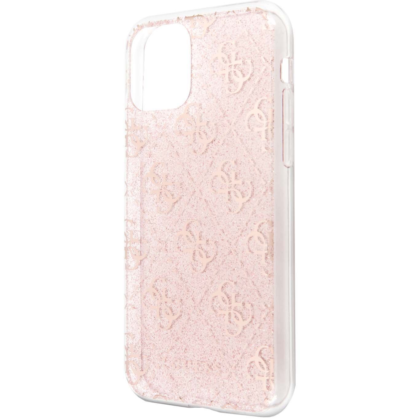 Husa de protectie Guess Glitter 4G pentru iPhone 11 Pro, Pink