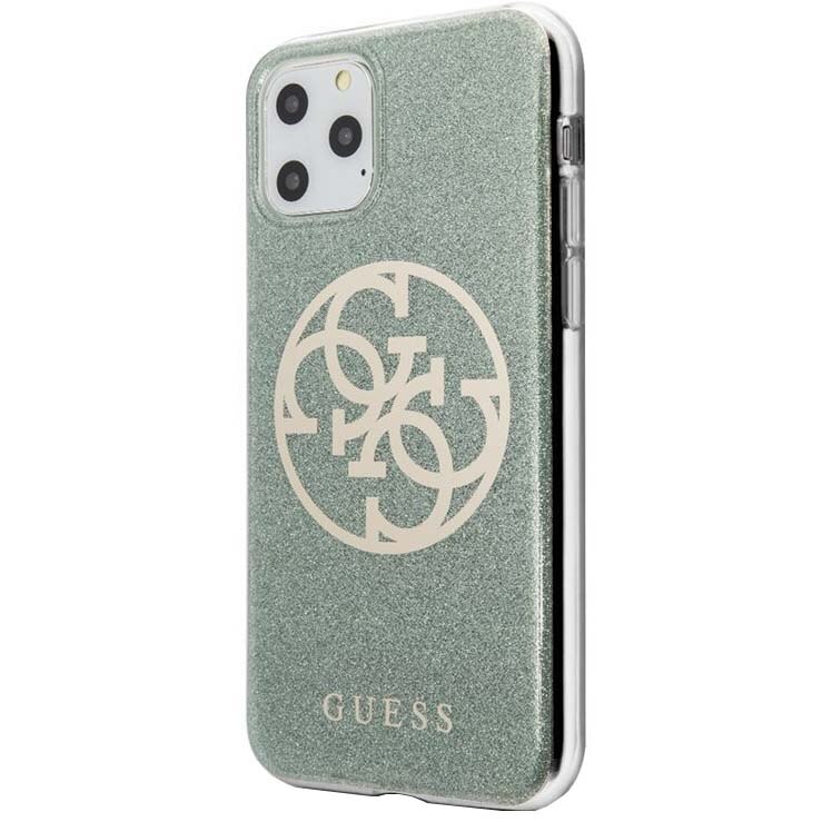 Husa de protectie Guess Glitter 4G pentru iPhone 11 Pro Max, Khaki