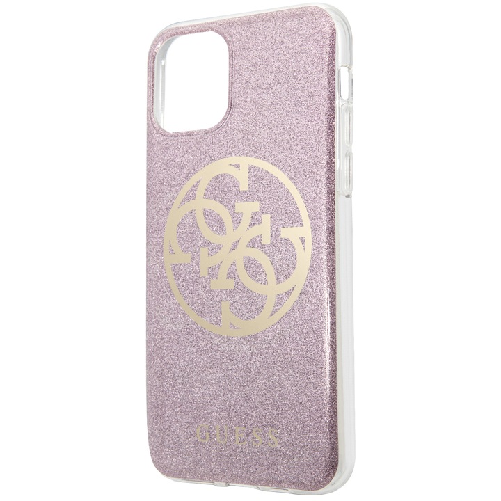 Husa de protectie Guess Glitter 4G pentru iPhone 11 Pro Max, Pink