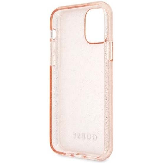 Husa de protectie Guess Glitter Circle pentru iPhone 11, Pink