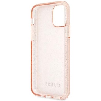 Husa de protectie Guess Glitter Circle pentru iPhone 11, Pink Husa de protectie Guess Glitter Circle pentru iPhone 11, Pink