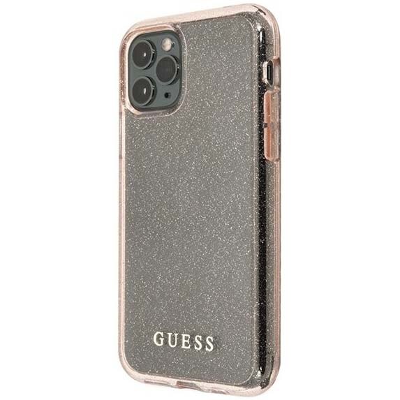 Husa de protectie Guess Glitter Circle pentru iPhone 11 Pro, Pink
