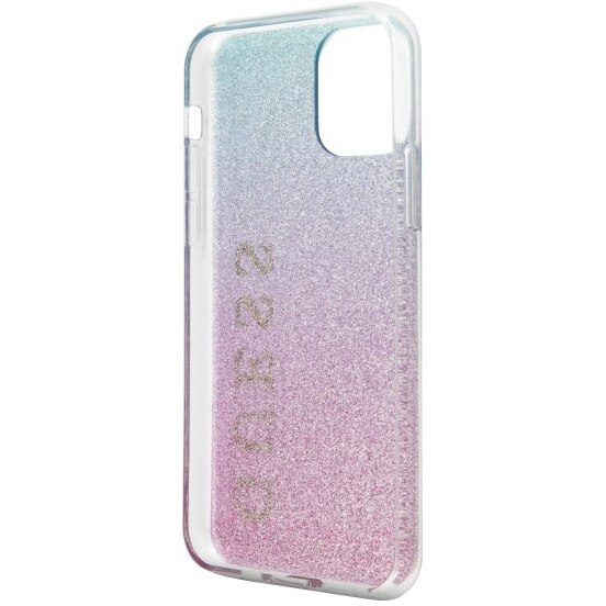 Huse de protectie Guess Glitter Gradient pentru iPhone 11, Pink- Blue