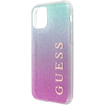 Huse de protectie Guess Glitter Gradient pentru iPhone 11 Pro Max, Pink- Blue Huse de protectie Guess Glitter Gradient pentru iPhone 11 Pro Max, Pink- Blue