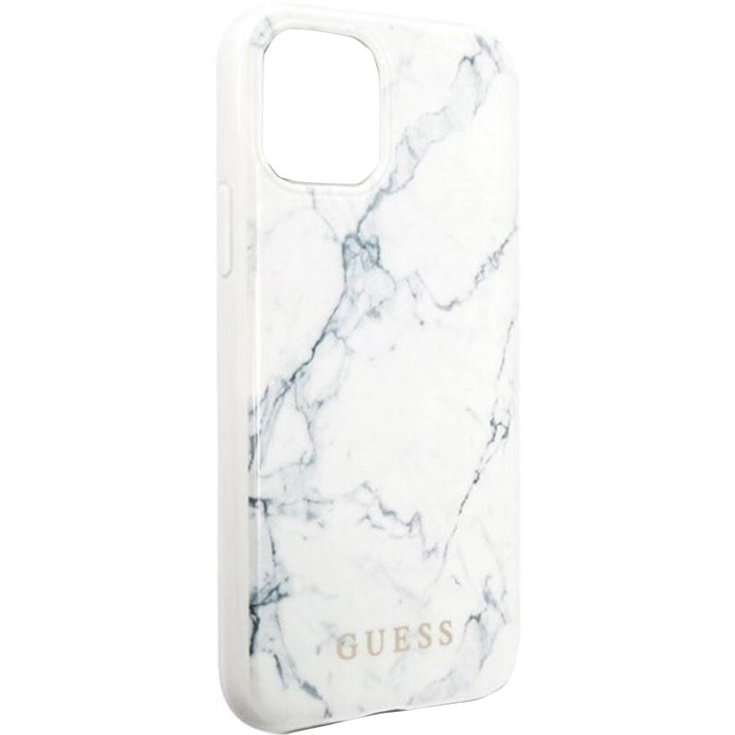 Husa de protectie Guess Marble pentru iPhone 11, White