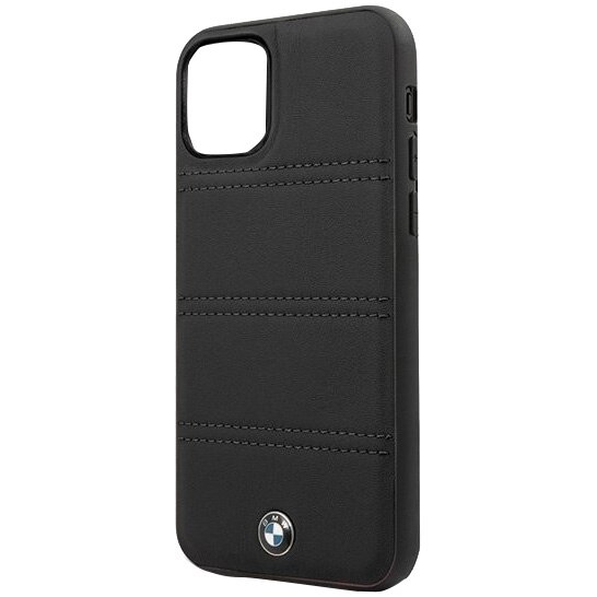Husa de protectie BMW Leather Signature Horizontal pentru iPhone 11, Black