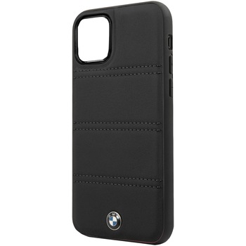 Husa de protectie BMW Leather Signature Horizontal pentru iPhone 11 Pro, Black Husa de protectie BMW Leather Signature Horizontal pentru iPhone 11 Pro, Black