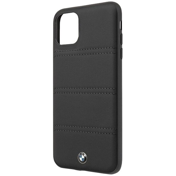 Husa de protectie BMW Leather Signature Horizontal pentru iPhone 11 Pro Max, Black