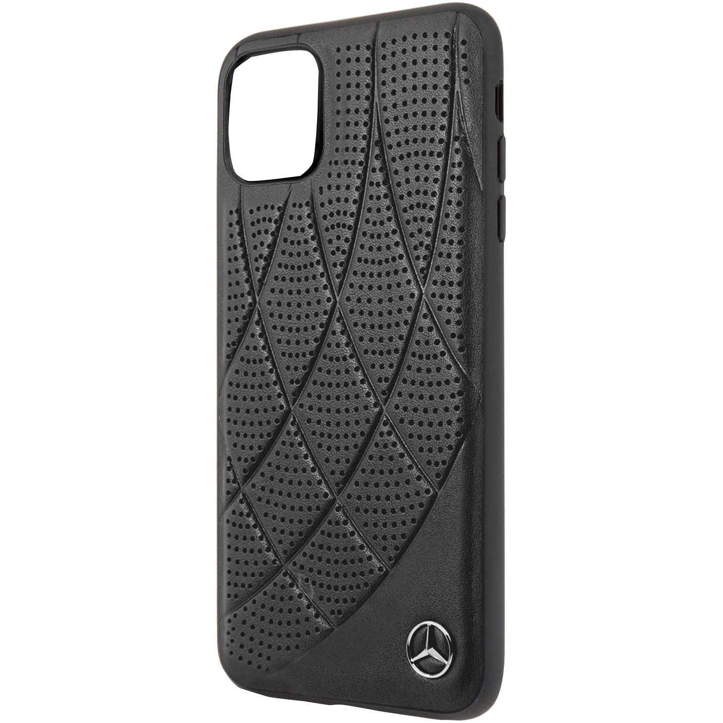 Husa de protectie Mercedes Perforated Leather pentru iPhone 11 Pro Max, Black