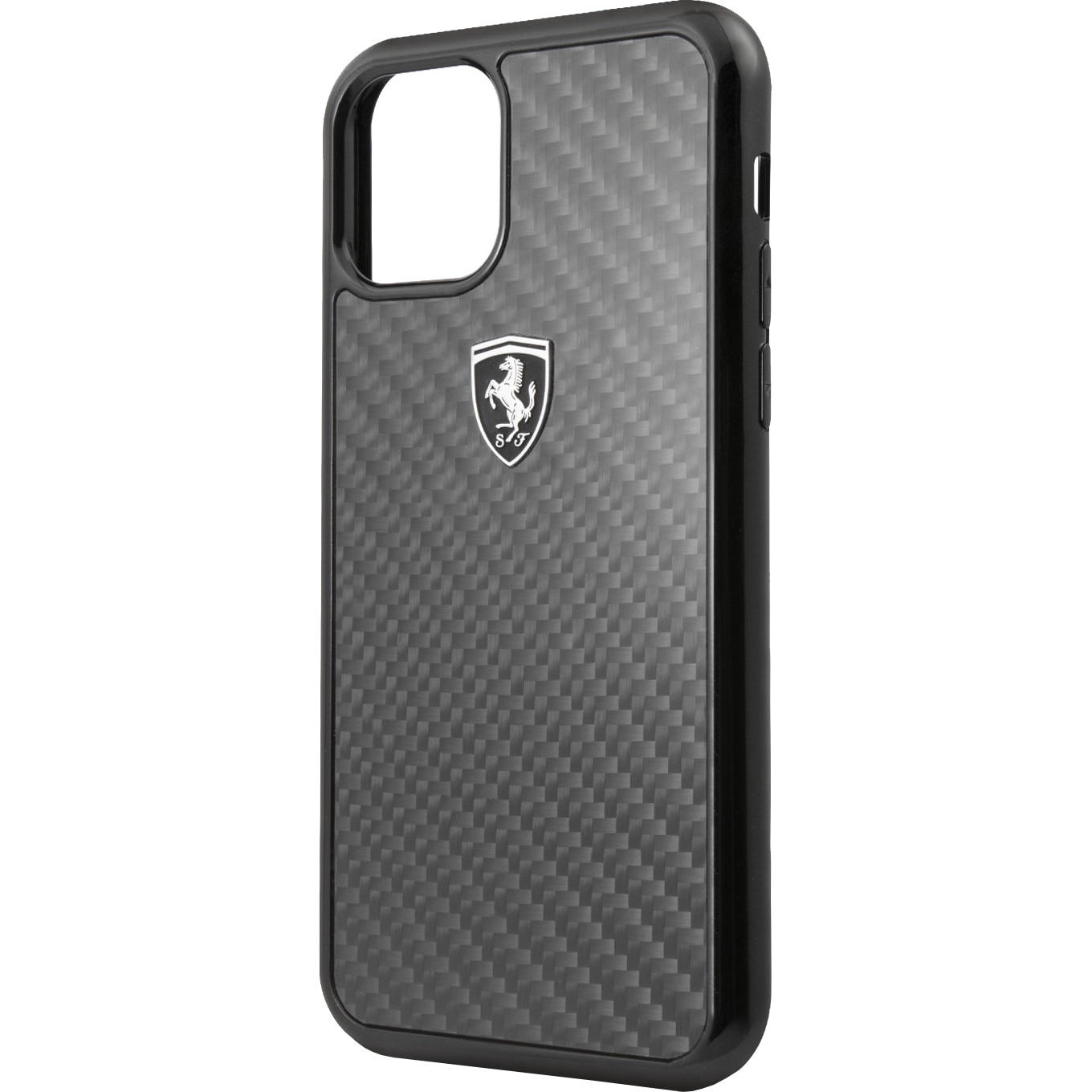 Husa de protectie Ferrari Heritage Carbon pentru iPhone 11 Pro Max, Black