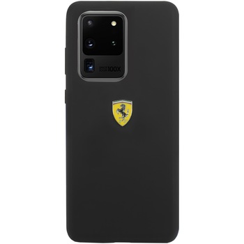 Husa de protectie Ferrari SF Silicone pentru Samsung Galaxy S20 Ultra, Black Husa de protectie Ferrari SF Silicone pentru Samsung Galaxy S20 Ultra, Black