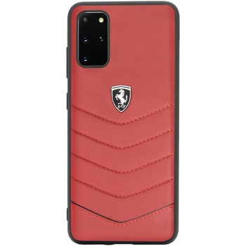Husa de protectie Ferrari Heritage Quilted pentru Samsung Galaxy S20 Plus, Red Husa de protectie Ferrari Heritage Quilted pentru Samsung Galaxy S20 Plus, Red